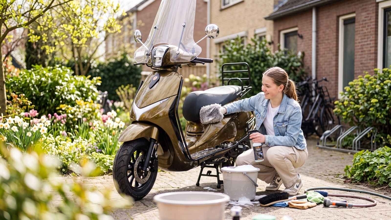 Hoe maak je het beste je scooter schoon?