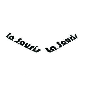 Sticker logo La Souris - Zwart (2 stuks)