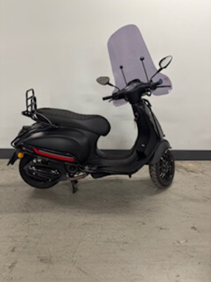 Vespa • • Sprint S 50 - Full Option - EURO5 • Mat Zwart (Matt Opaco Black) • 25 km/h (1)